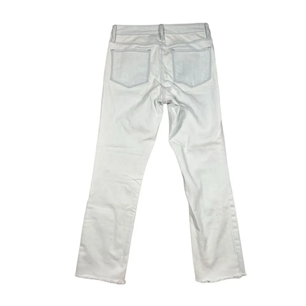 athleta sculptek skinny jeans frayed hems mid rise biscayne light wash size 6